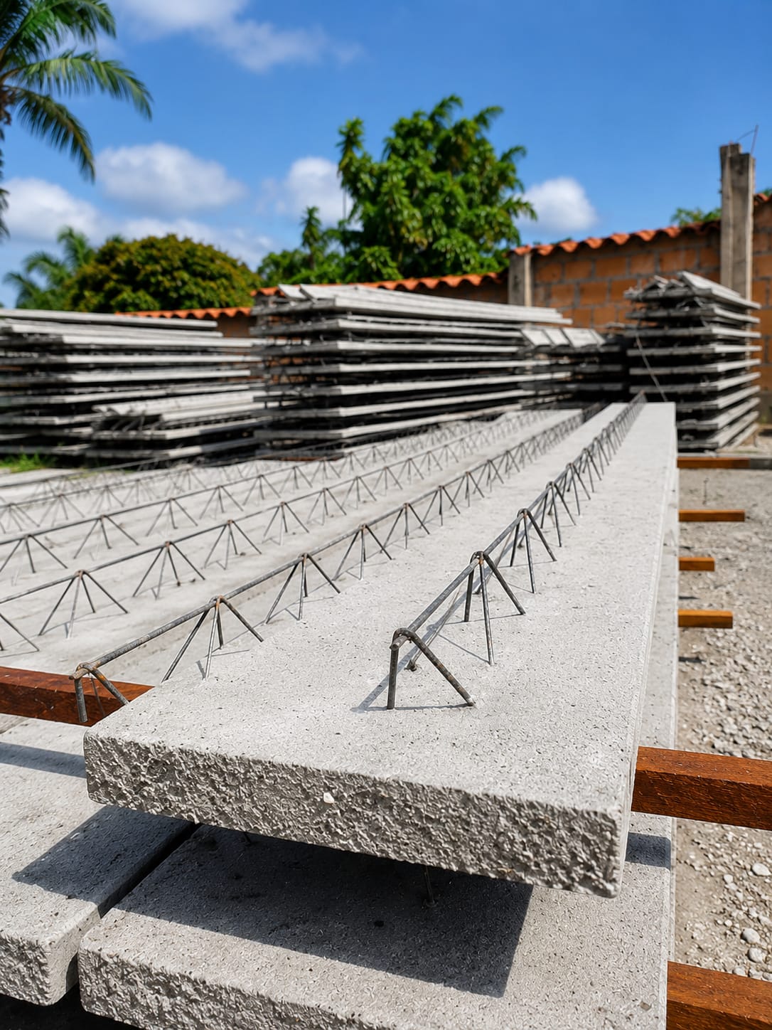 Painel treliçado pré-moldado
